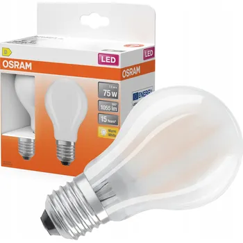 Žárovka OSRAM LED žárovky, klasický tvar baňky, náhrada za 75W, patice E27, tvar A, 270