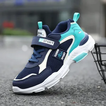 Chlapecká obuv Dětské tenisky na suchý zip s prodyšnou podrážkou Velikost: 28, Barva (Varianta): Net1910Dark Blue