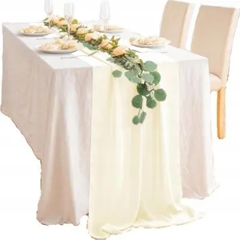 ubrus Dekorativní běhoun na stůl 70x120cm omyvatelný ecru