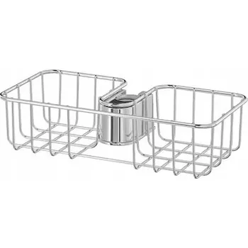 Drátěná police Ikea voxnan Polička do sprchy chromovaná 25x6 cm