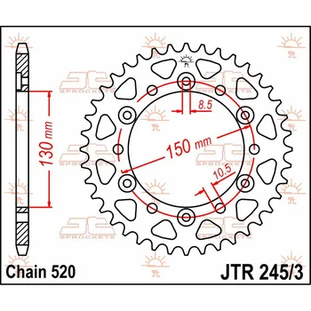 Řetězová sada pro motocykl JT rozeta 4309 43 HONDA XL600/XL500/NX650/XR600/FX650 (430943JT)* (řetěz 520) (JT rozeta 4309 43 HONDA XL600/XL500/NX650/XR600/FX650 (430943JT)* (řetěz 520))