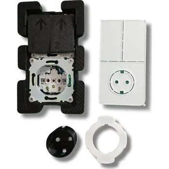 vypínač Skrytá zásuvka a dvojitý vypínač pro tmavé obklady