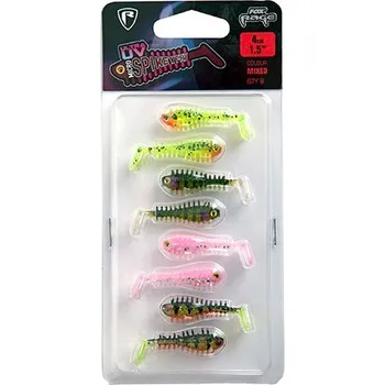 Umělá nástraha Fox Rage Gumová Nástraha UV Micro Spikey Mixed Colour Pack 4 cm 8 ks