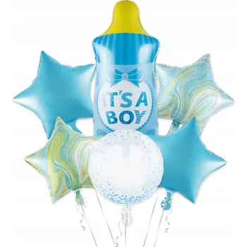 Balónek Sada balónků Láhev It's A Boy 6 Ks BABY SHOWER