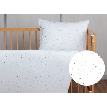 Povlečení Dětské mušelínové povlečení do dětské postýlky - hvězdičky