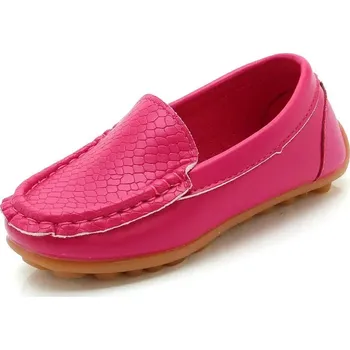 Chlapecké polobotky Dětské nazouváky z PU kůže pro snadné obouvání bez šněrování Velikost: 25, Barva (Varianta): Fuchsiová