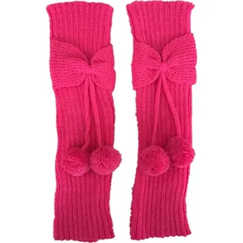 KID FASHION Zimní pletené návleky na nohy a ruce pro děti – hřejivé a měkké Fuchsiová