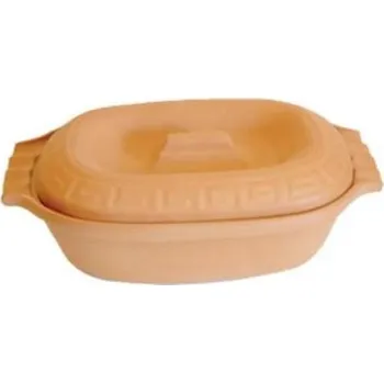 pekáč Krystynka Oválný římský hrnec s poklicí 41 x 27 x 13 cm oranžový