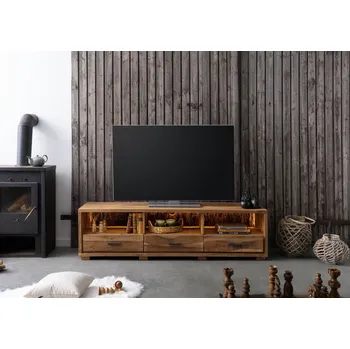 Televizní stolek TV stolek akácie 175x40x47 přírodní lak BARK