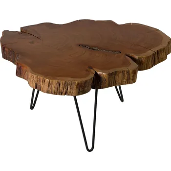 Konferenční stolek Konferenční stolek akácie 80x80x45 přírodní lakovaný LOUNGE COLLECTION