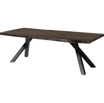 Jídelní stůl Jedálenský stůl z agátového dreva180x90x76 sivý lakovaný / A-rám antracit matný METAL 5