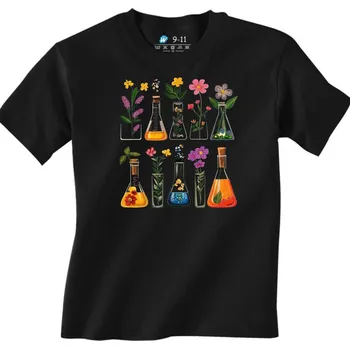 Chlapecké tričko Dětské tričko Květinová Chemie (Velikost: 3-4, Barva: Černá)