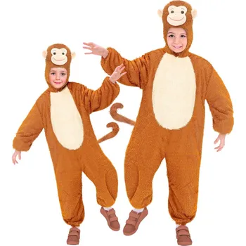 Karnevalový kostým Dětský overal opička, hnědý - 3-5 let