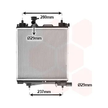 Chladič motoru Chladič, chlazení motoru VAN WEZEL 52012707