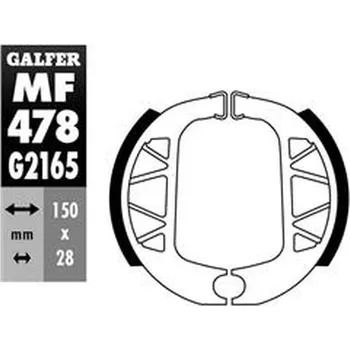 Brzdová čelist GALFER brzdové čelisti - pakny zadní YAMAHA BWS 125 10-, CYGNUS 125X 03-, CYGNUS 150 07- (GALFER brzdové čelisti - pakny zadní YAMAHA BWS 125 10-, CYGNUS 125X 03-, CYGNUS 150 07-)