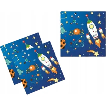 Papírový ubrousek Ubrousky KOSMOS Raketa Narozeniny 33x33 cm 20ks