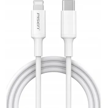 Datový kabel Kabel Pisen USB typ C - Apple Lightning 2 m bílý
