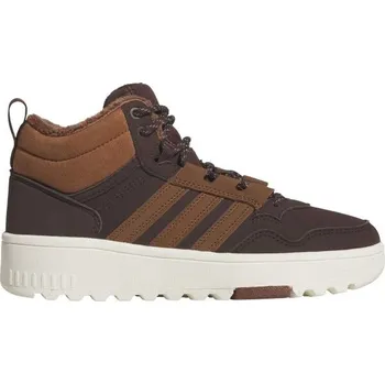 Chlapecká zimní obuv adidas HOOPS 4.0 MID WINTERIZED J Hnědá
