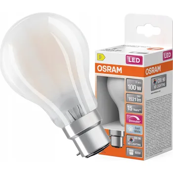 Žárovka LED žárovka A60 B22d 11W = 100W 4000K Neutrální CRI90 Filament Stmívatelná