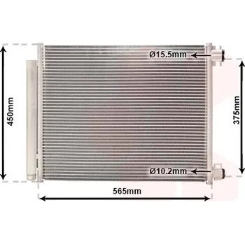 Klimatizace automobilu Kondenzátor, klimatizace VAN WEZEL 43015703