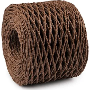 Příze Lýko rafie k pletení tašek - přírodní Ø1,5 mm - 10 hnědá
