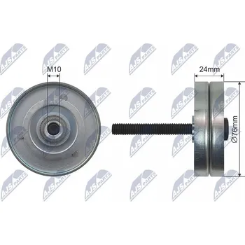 Vratná/vodicí kladka, klínový žebrový řemen NTY RNK-VW-009