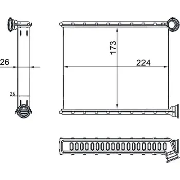 Výměník tepla, vnitřní vytápění MAHLE AH 269 000S