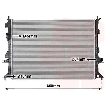 Chladič motoru Chladič, chlazení motoru VAN WEZEL 18012717