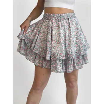 Dámská sukně Vícebarevná dámská sukně s řasením, VELIKOST UNI ( XS, S, M )