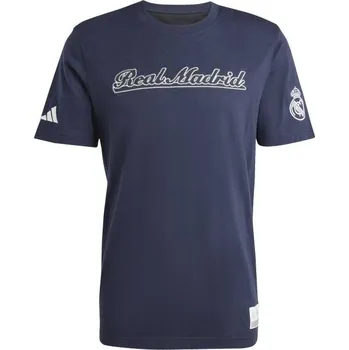 Pánské triko adidas REAL MADRID US 3XL Tmavě modrá, Bílá