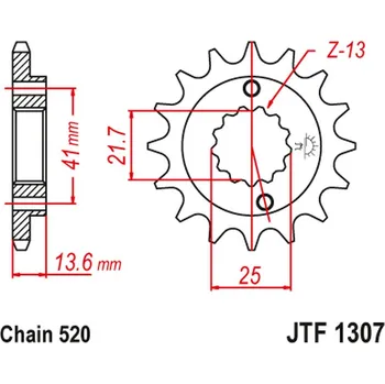 Řetězová sada pro motocykl JT řetězové kolo přední 2093 14 KAWASAKI ZX6R 03-06 (2093M14JT) (řetěz 520) (JT řetězové kolo přední 2093 14 KAWASAKI ZX6R 03-06 (2093M14JT) (řetěz 520))