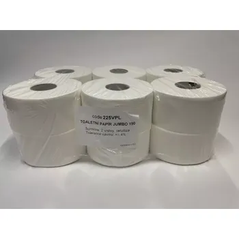 Toaletní papír PapLine premium - Jumbo toaletní papír 190, celulóza, 2 vrstvy, 9cmx105m (12ks/balení)