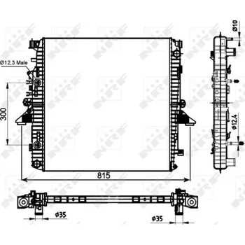 Chladič motoru Chladič, chlazení motoru NRF 53097