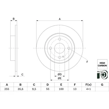 Brzdový kotouč Brzdový kotouč BOSCH 0 986 479 G72