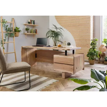 Jídelní stůl Psací stůl akácie 170x70x76 přírodní lakovaný WOODLAND