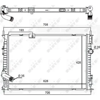 Chladič motoru Chladič, chlazení motoru NRF 58455
