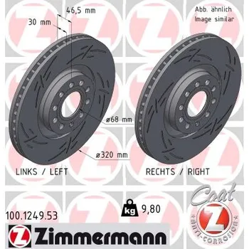 Brzdový kotouč Brzdový kotouč ZIMMERMANN 100.1249.53