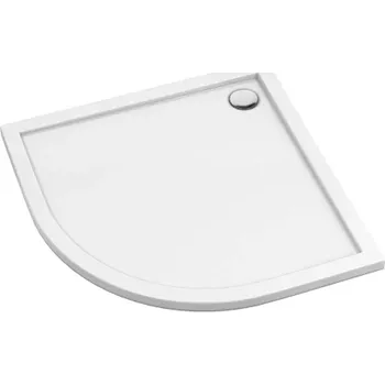 Sprchová vanička OMNIRES - MERTON akrylátová sprchová vanička čtvrtkruh, 80 x 80 cm bílá lesk /BP/ MERTON80/OBP
