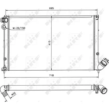 Chladič motoru Chladič, chlazení motoru NRF 58022
