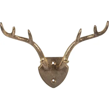 Věšák Clayre & Eef - Nástěnný kovový háček DEER 6Y5899