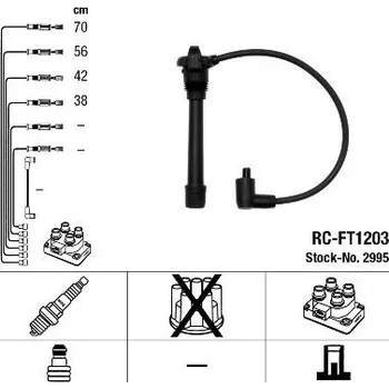 Zapalovací kabel Sada kabelů pro zapalování NGK RC-FT1203