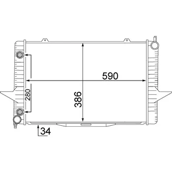 Chladič motoru Chladič, chlazení motoru MAHLE CR 1544 000S