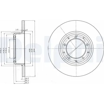 Brzdový kotouč Brzdový kotouč DELPHI BG3982C