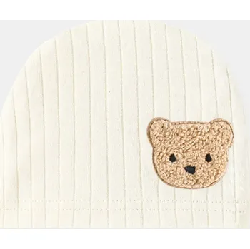 Kojenecký overall Bavlněný overal s dlouhým rukávem pro novorozence Velikost: 3M, Barva (Varianta): Beige Hat