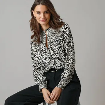 Dámská halenka Blancheporte Košilová halenka s potiskem režná/šedá M