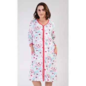 Dámské šaty Dámské domácí šaty s tříčtvrtečním rukávem Elen lososová 2XL