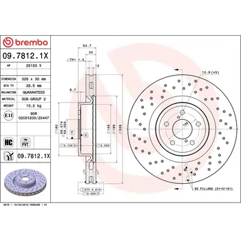 Brzdový kotouč Brzdový kotouč BREMBO 09.7812.1X