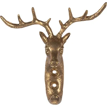 Věšák Clayre & Eef - Nástěnný kovový háček DEER 6Y5894