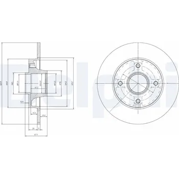 Autodíl Brzdový kotouč DELPHI BG9022RSC