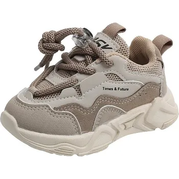 Chlapecká obuv Dětské sportovní tenisky s prodyšným svrškem a podrážkou Velikost: 26, Barva (Varianta): Khaki